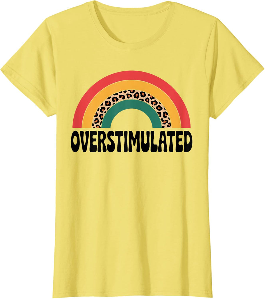 Neurodiverse Neurodivergent Overstimulated ADHD Autism T-Shirt - Lemon Yellow