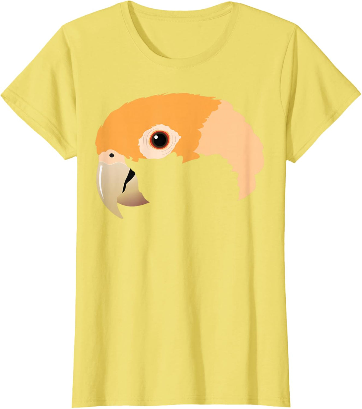 White-bellied Caique Parrot T-Shirt - Lemon Yellow