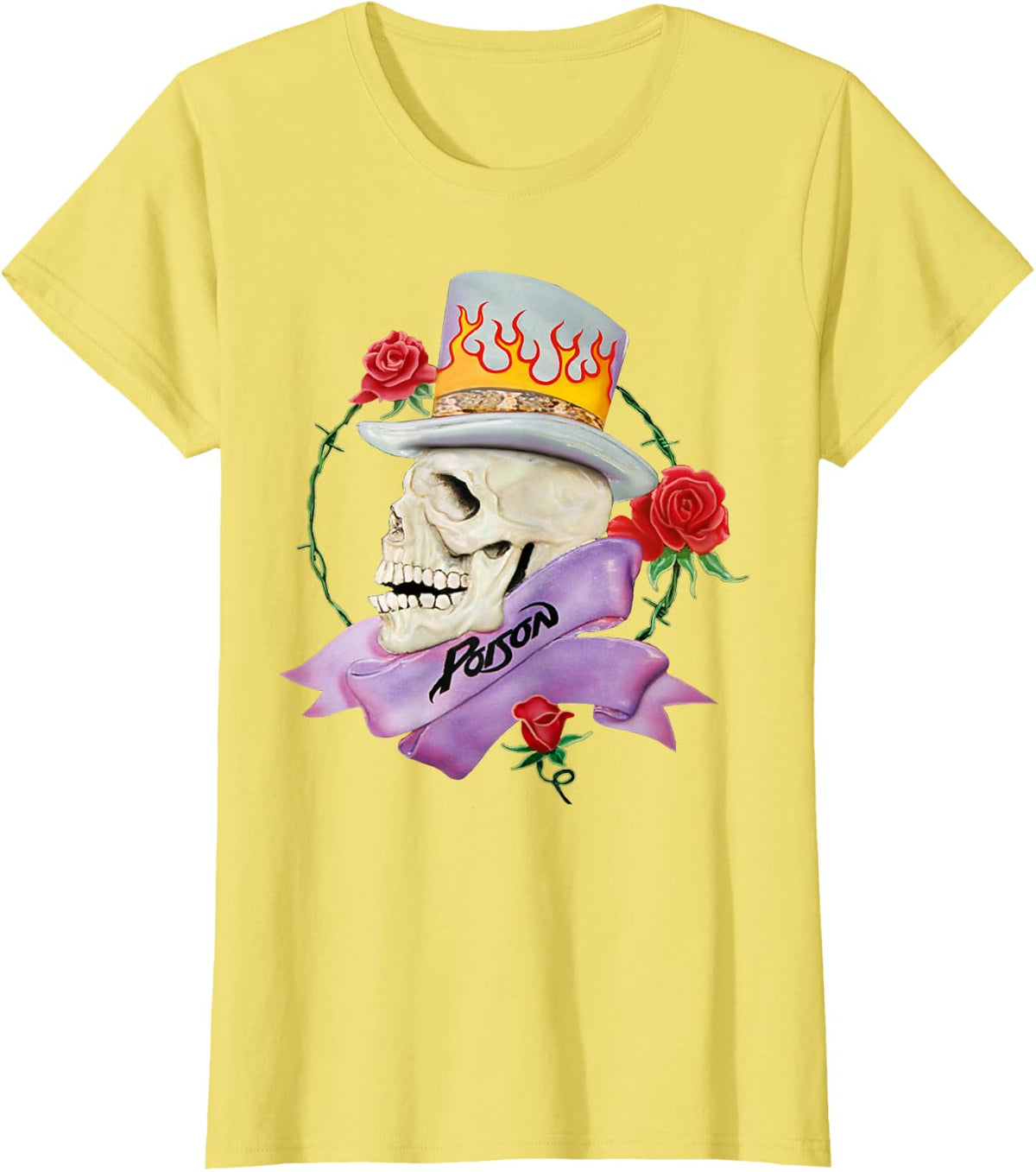 Poison - Every Rose T-Shirt - Lemon Yellow