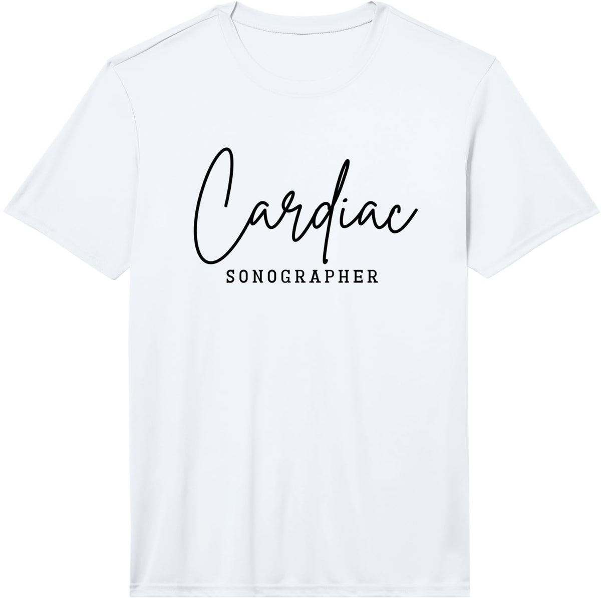 Mens Cardiac Sonographer Cardiovascular Sonography Performance T-Shirt - White