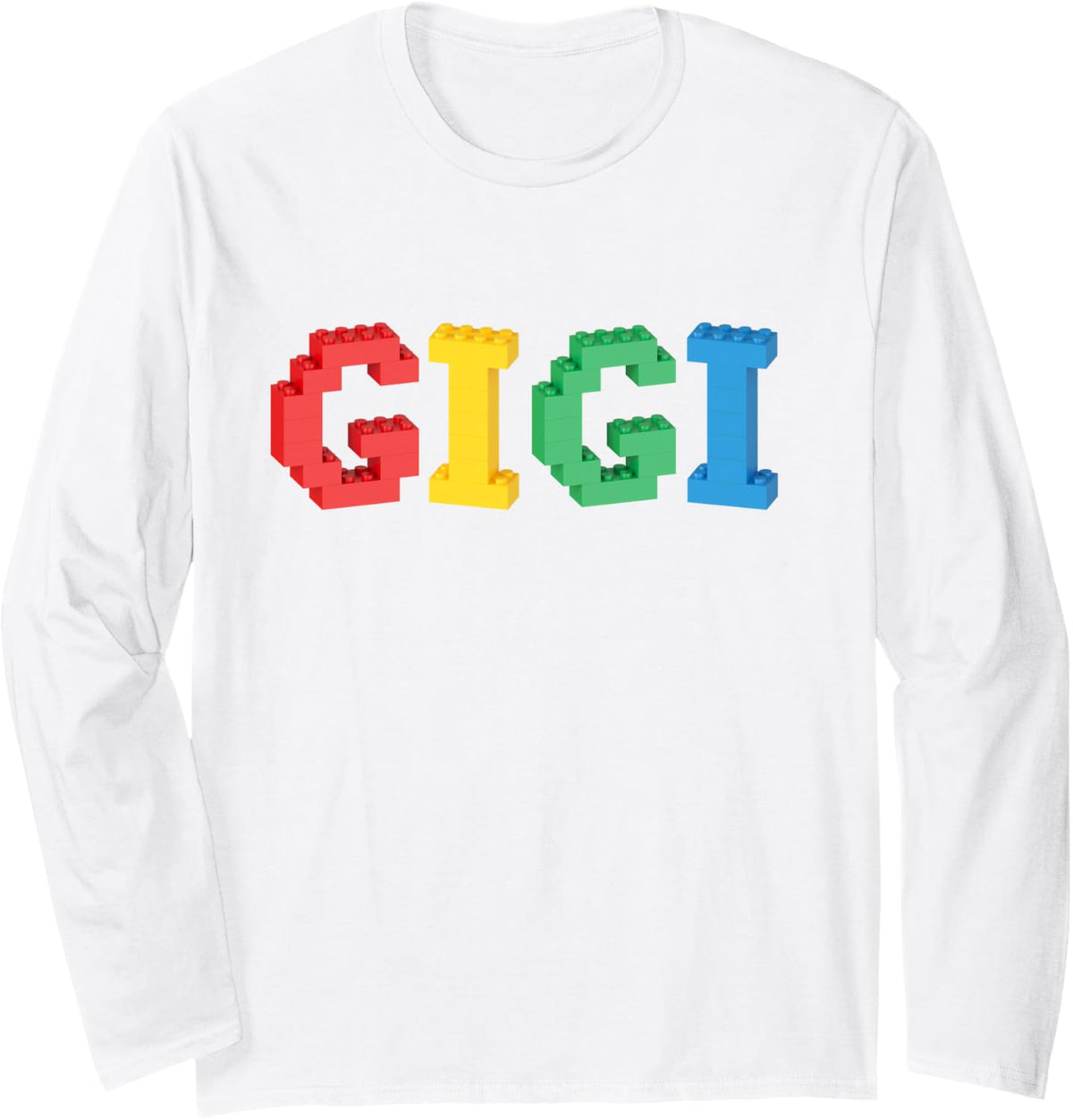 Gigi Master Builder Building Bricks Blocks Family Long Sleeve T-Shirt - Adult Unisex White
