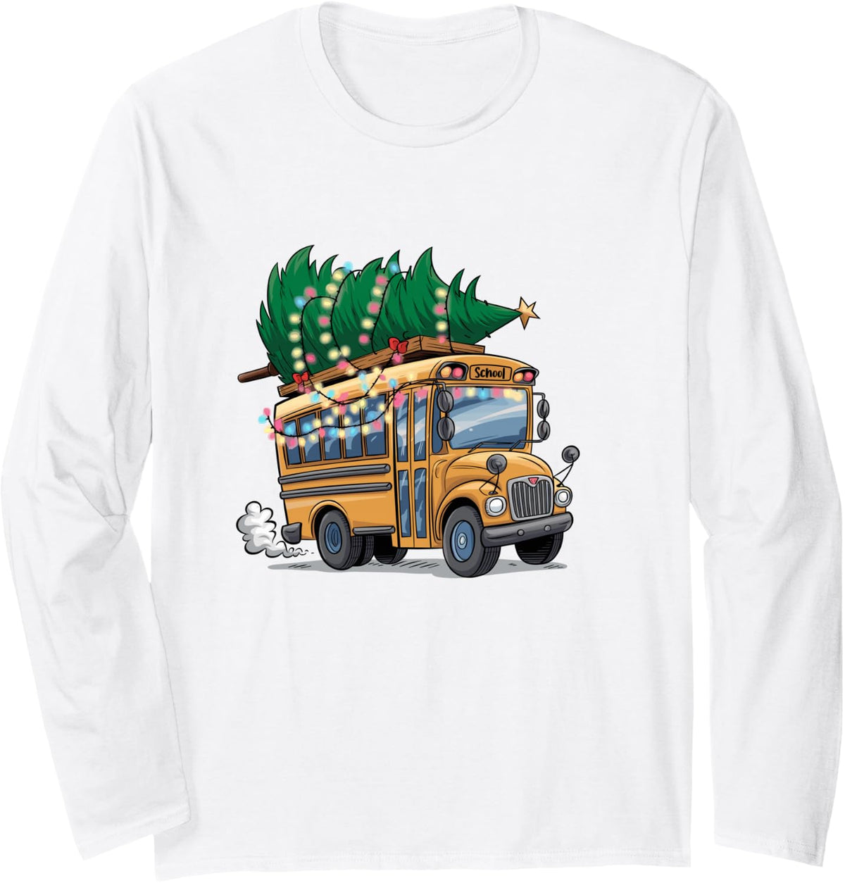 Christmas Bus Driver School Bus School Bus Driver Christmas Long Sleeve T-Shirt - Adult Unisex White