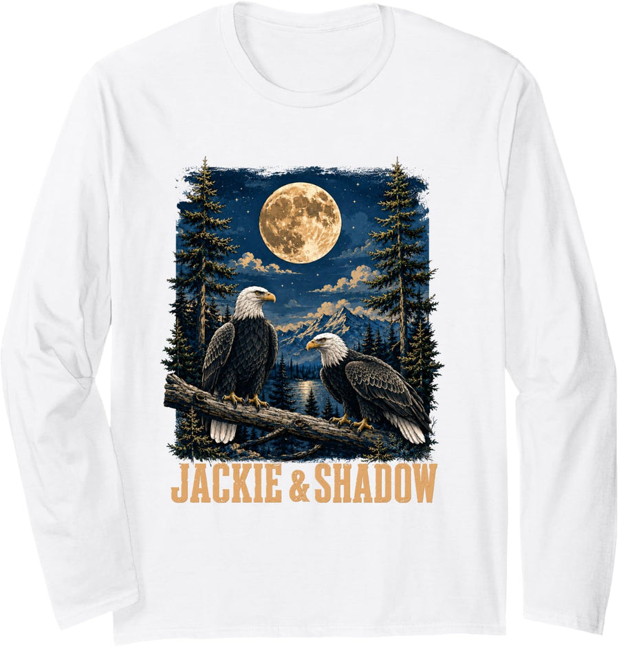 Jackie & Shadow Bald Eagles of Big Bear Lake Long Sleeve T-Shirt - Adult Unisex White