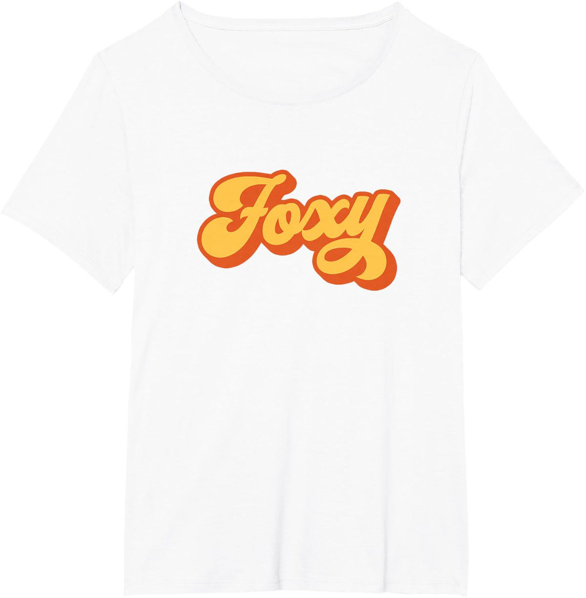 Foxy Red Orange Groovy Retro Vintage Funny T-Shirt - White