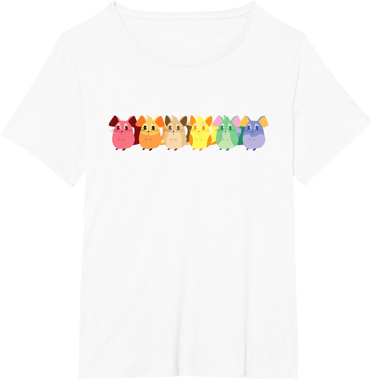 Chinchilla LGBT Rainbow Short-Tailed Long-Tailed Chinchilla T-Shirt - White