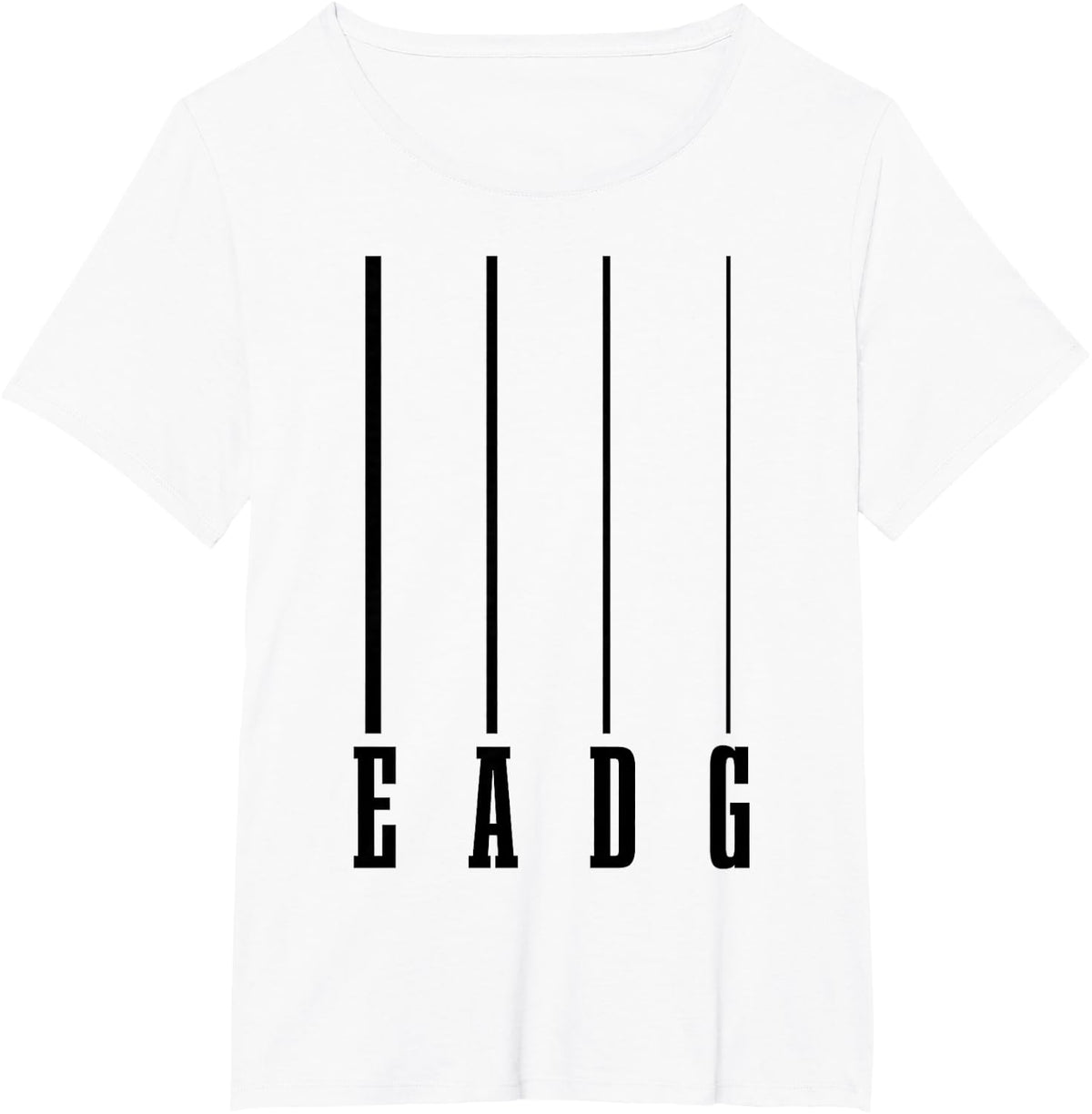 Bass Player EADG Bass Strings Guitar Bassist T-Shirt - White