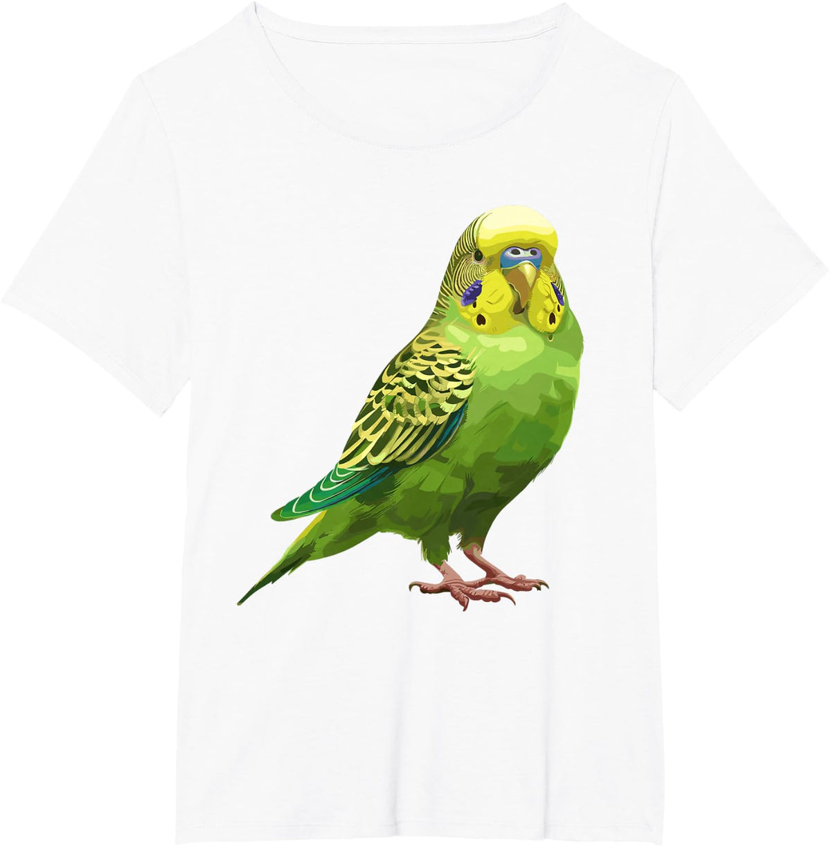 Green Budgie T-Shirt - White