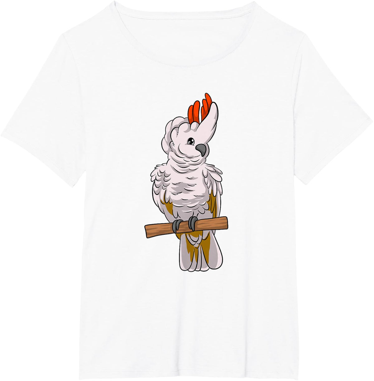 Funny Cockatoo Parrot T-Shirt - White