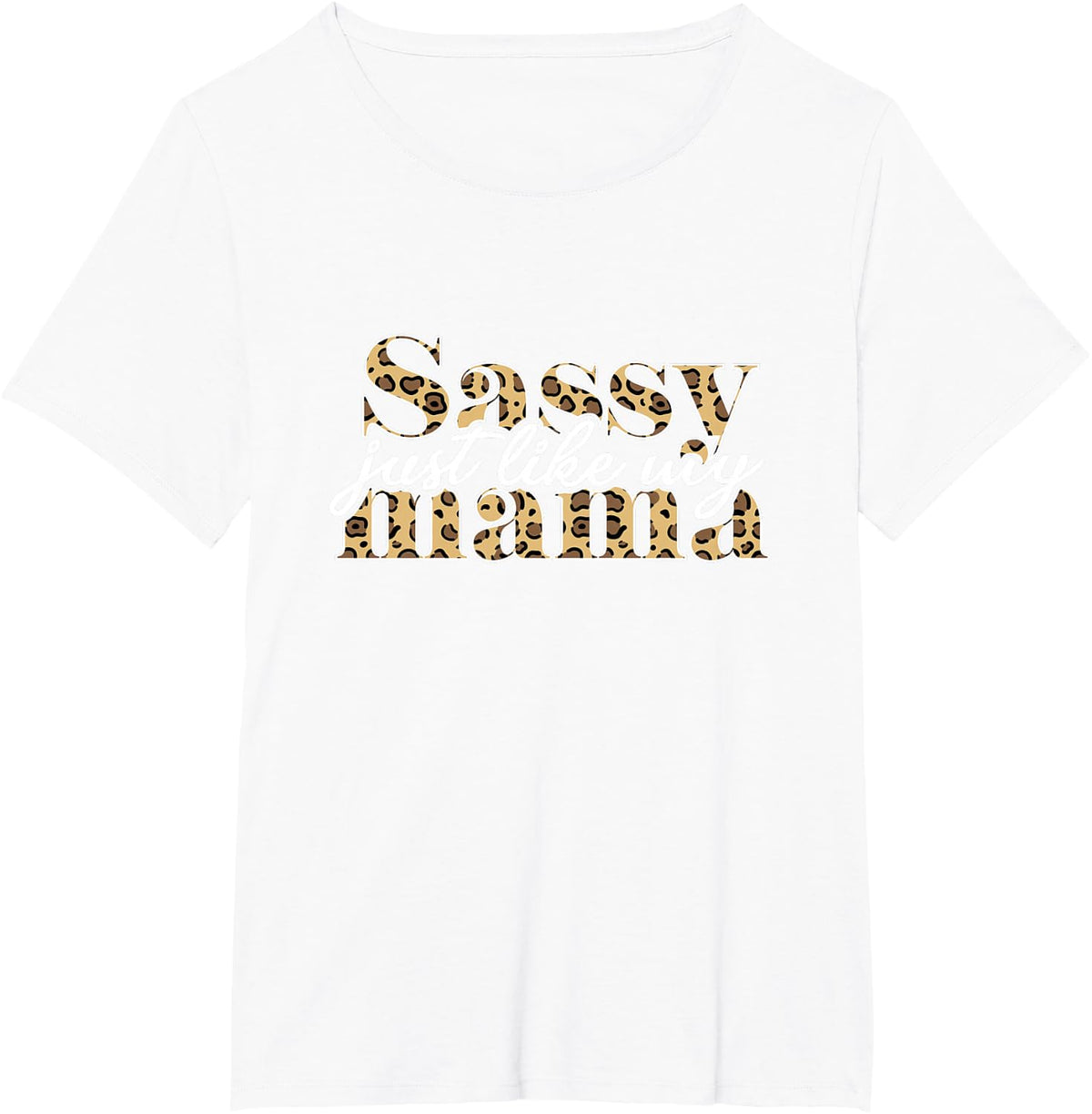 Funny Sassy just Like My Mama Leopard Cute Matching Kids T-Shirt - White