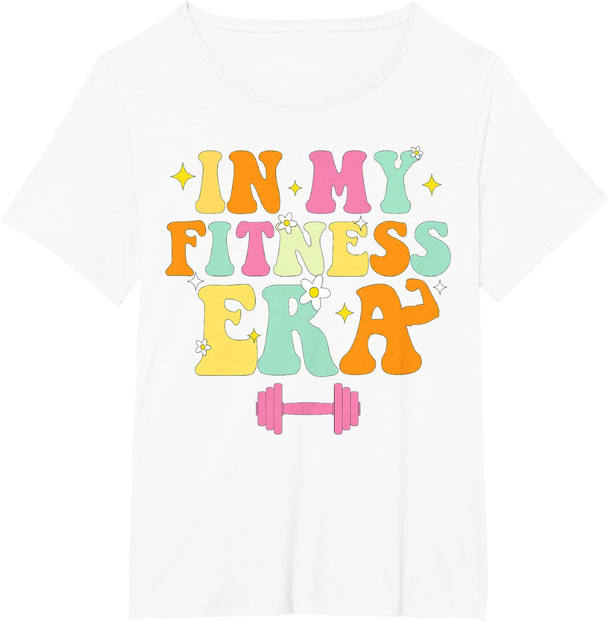 In My Fitness Era Workout Sport Motivation Lifting Gym T-Shirt - White