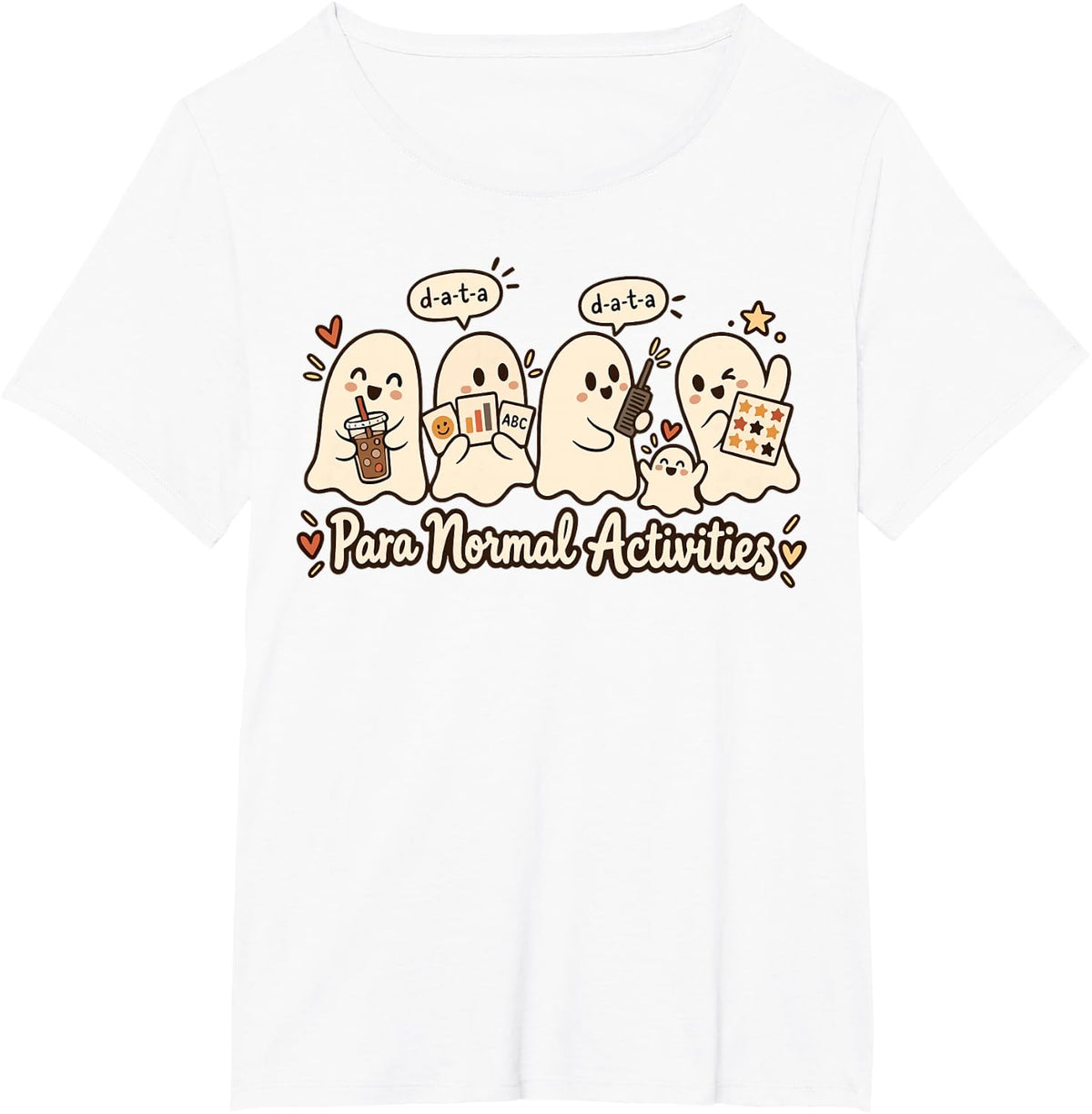 Ghost Cute para Normal Activities SPED Teachers Halloween T-Shirt - White