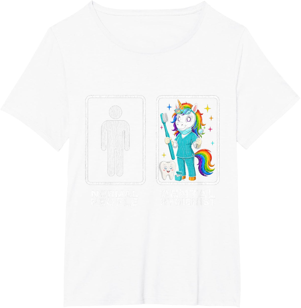 Dental Hygienist Unicorn T-Shirt - White