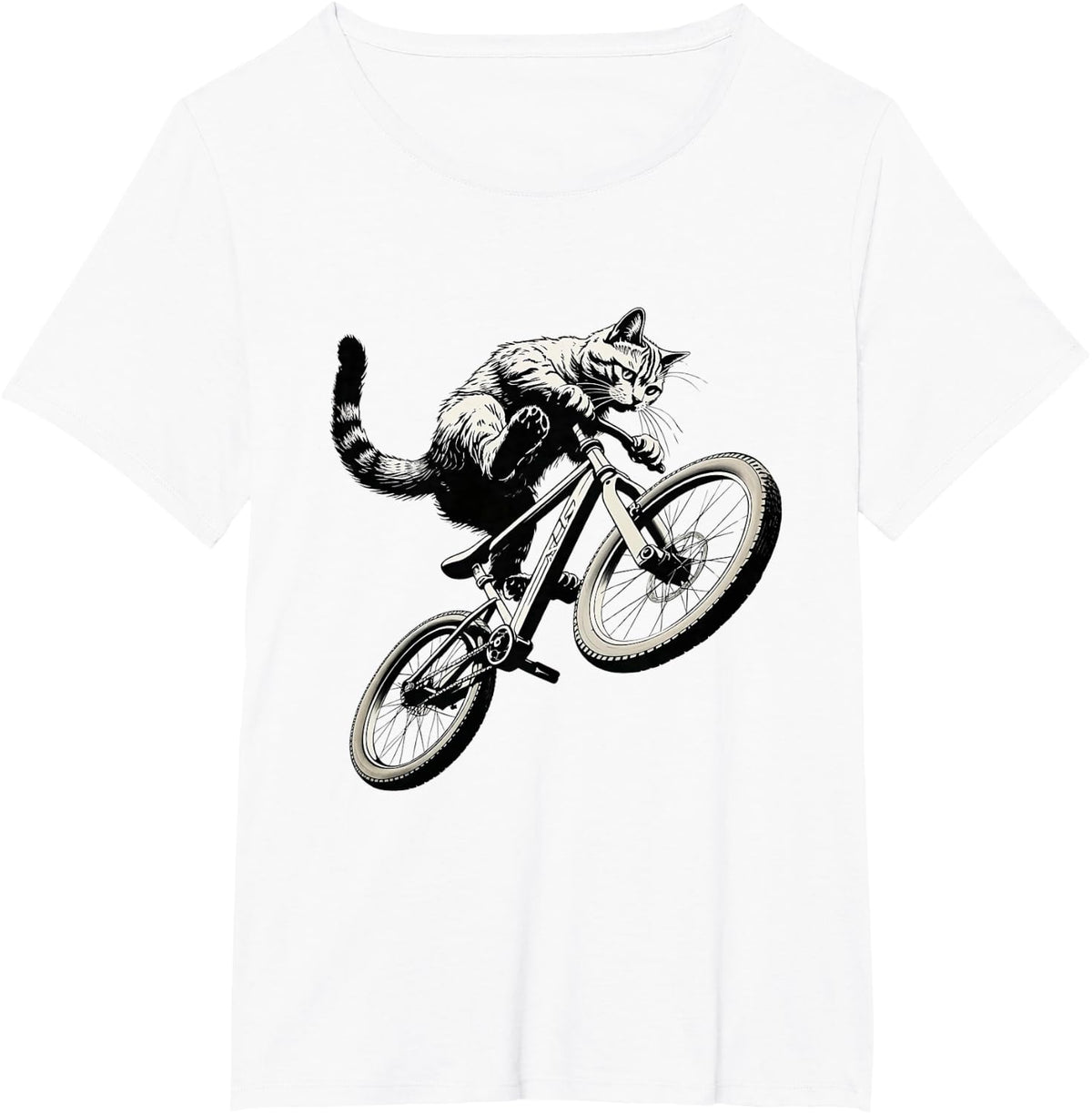 BMX Cat Vintage T-Shirt - White
