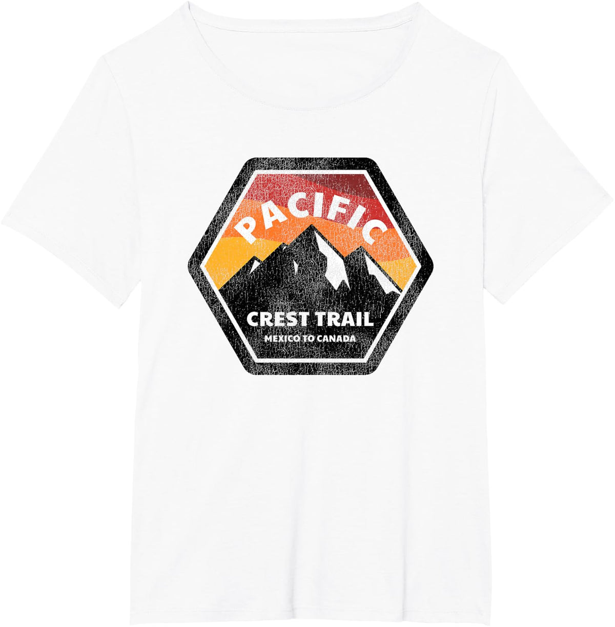 PCT Pacific Crest Trail Thru Hiking Mountains T-Shirt - White