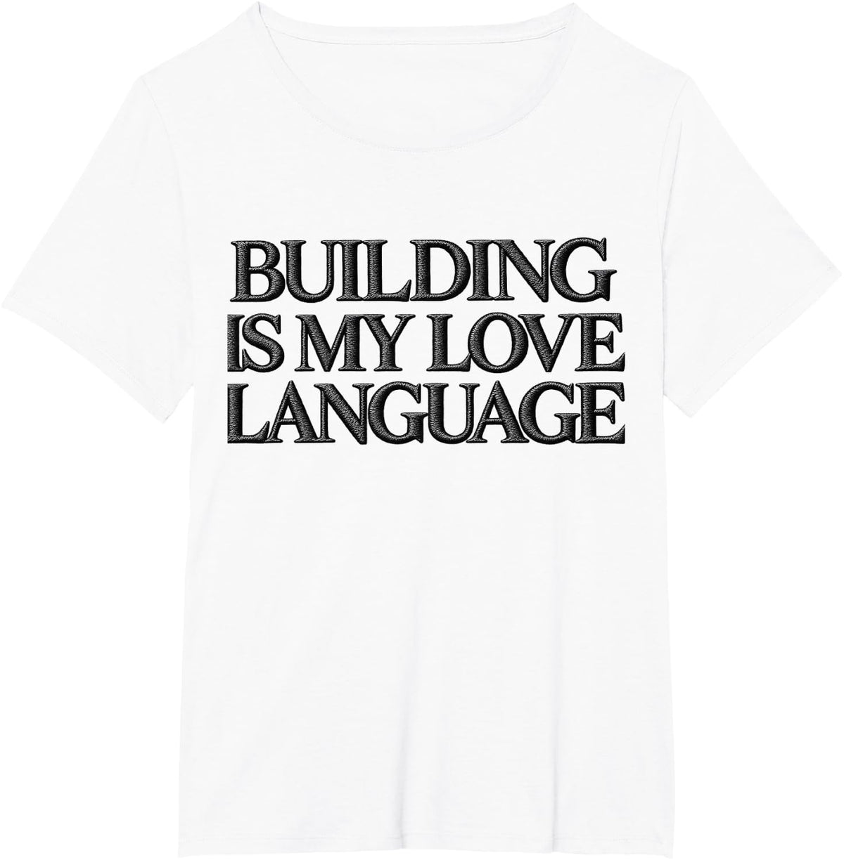 Embroidery Effect T-Shirt - White