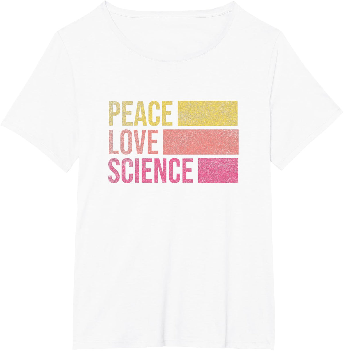 Funny Peace Love Science Lovers Math Chemistry Teacher Gift T-Shirt - White