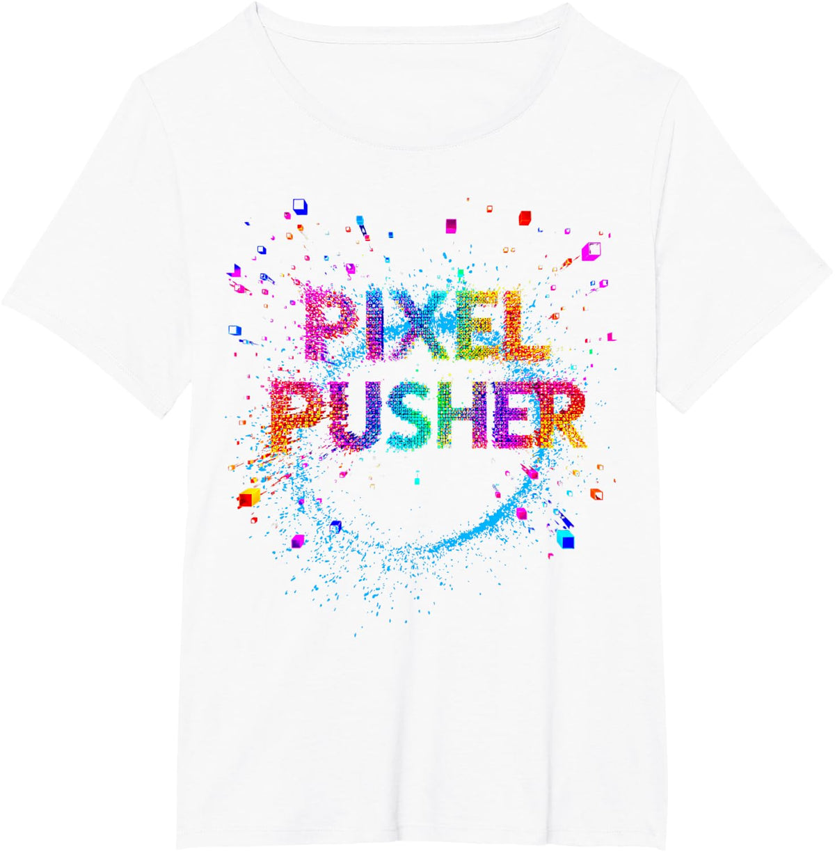 Pixel Pusher s Digital Artist s Graphic Designer Retro T-Shirt - White