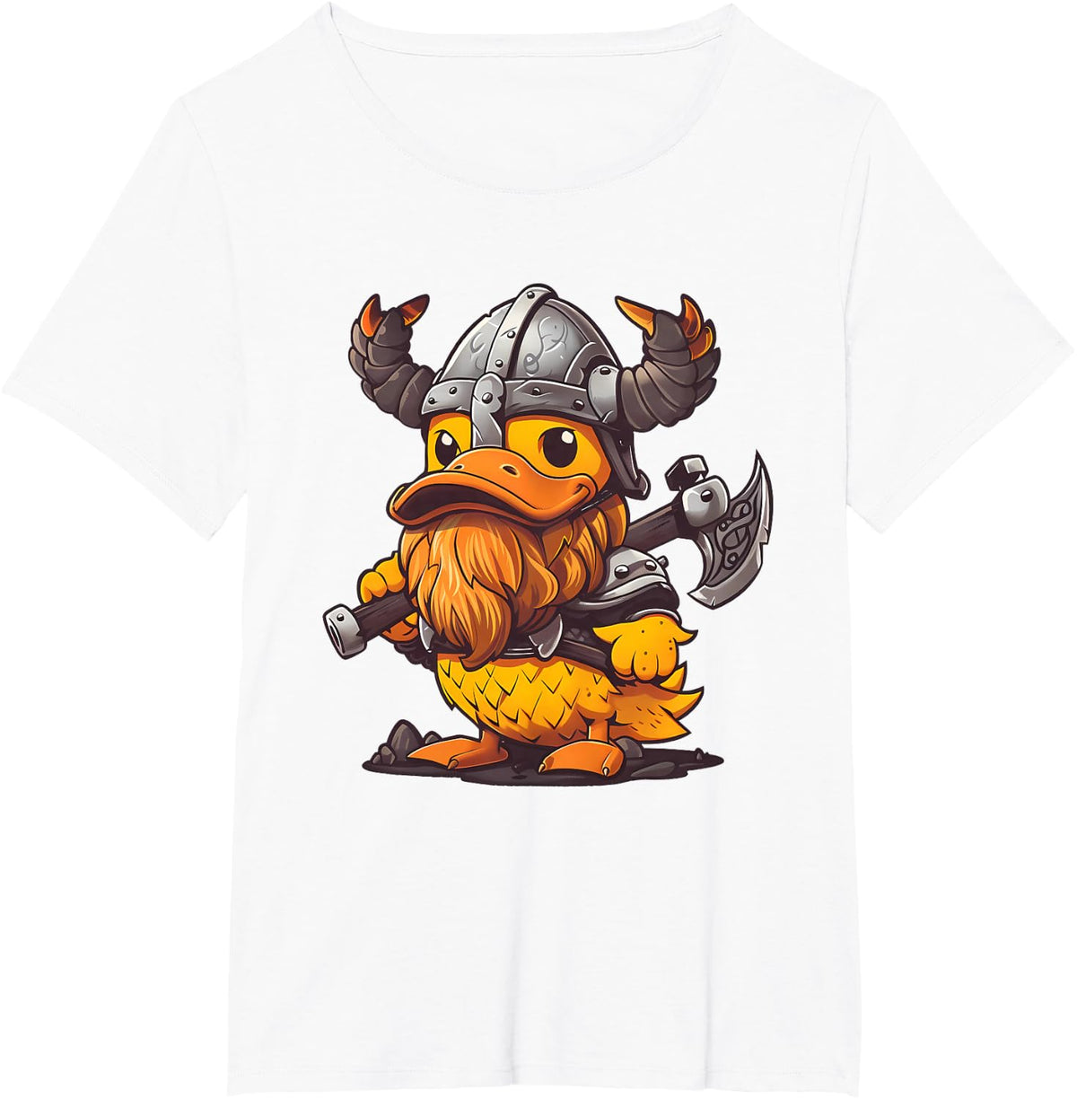 Rubber Duck Viking Duck Rubber Duckling Viking Helmet T-Shirt - White