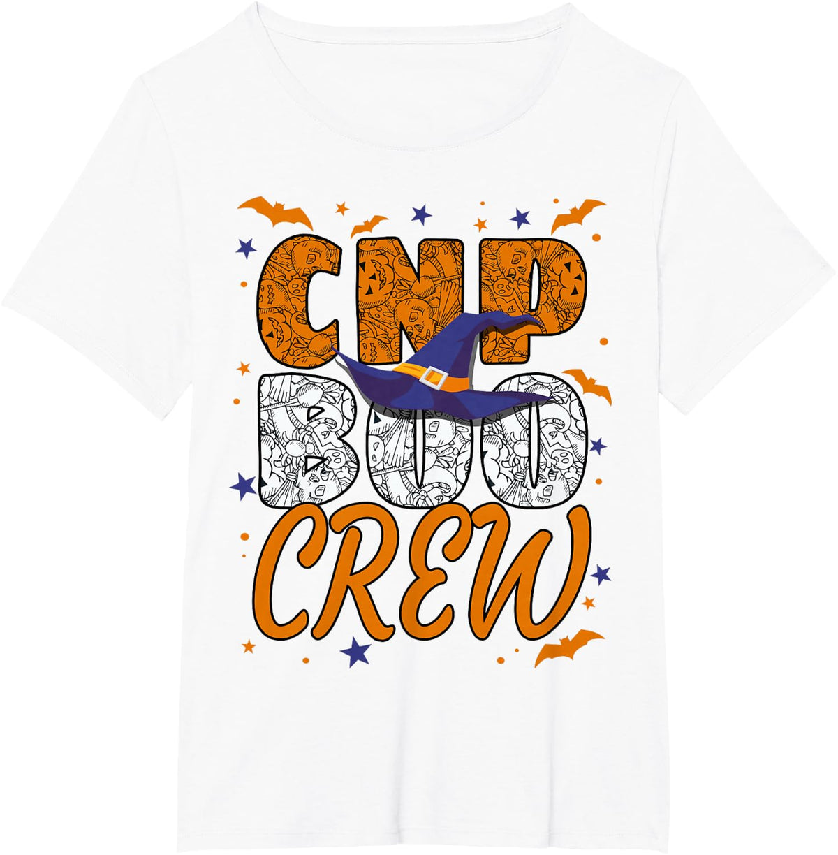 CNP Boo Crew Halloween Nurse Practitioner Matching T-Shirt - White