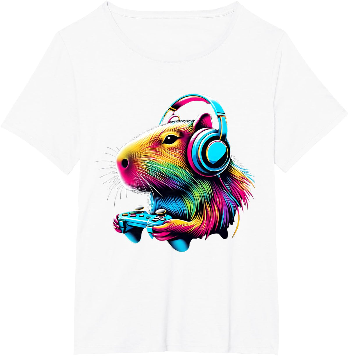 Capybara Funny Video Games Capybara Video Games Lover T-Shirt - White