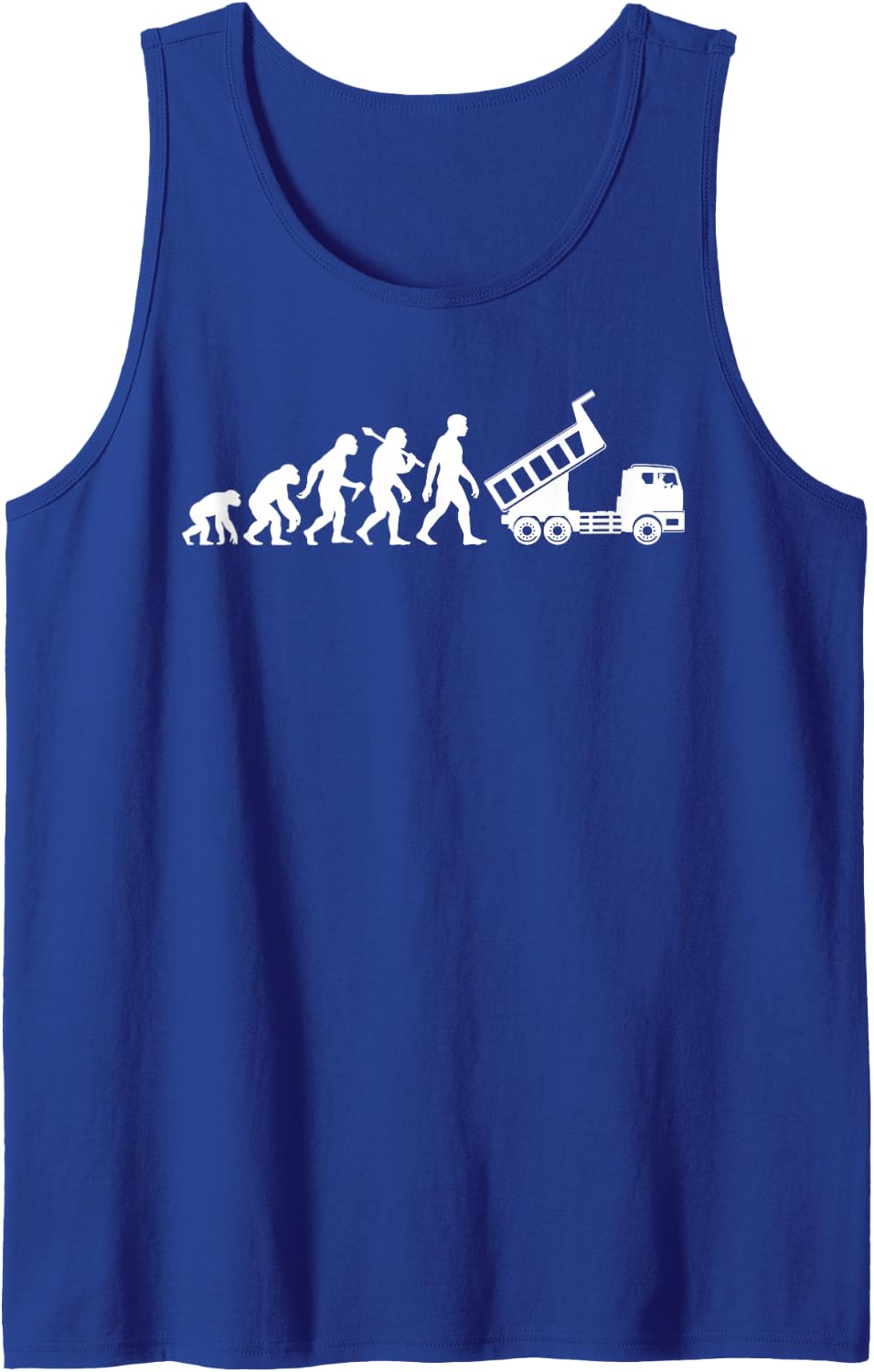 Dump Truck Driver Evolution for Heavy Equipment Operators Tank Top - Royal Blue