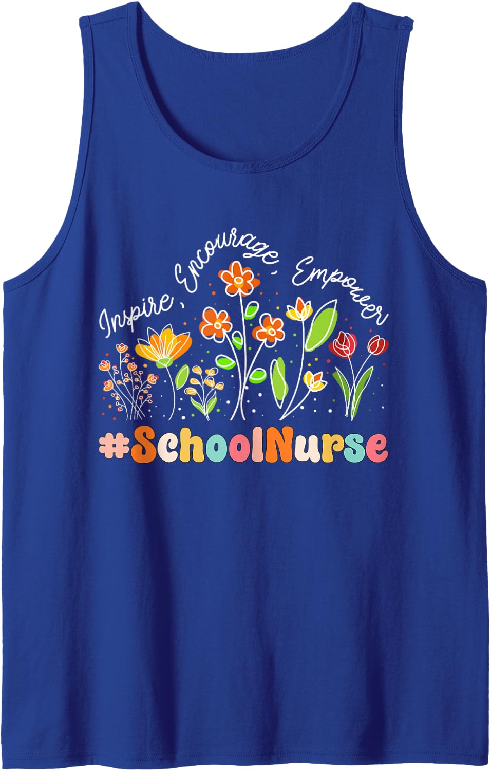 School Nurse Appreciation Week Teacher Back to School Sleeveless Tank Top - Royal Blue