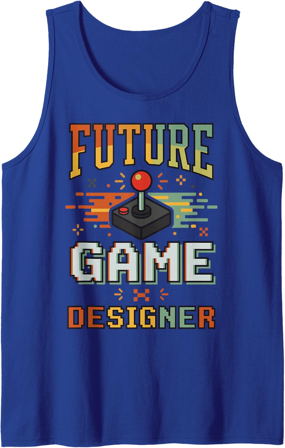 Future Game Designer Retro Gaming Joystick Sleeveless Tank Top - Royal Blue