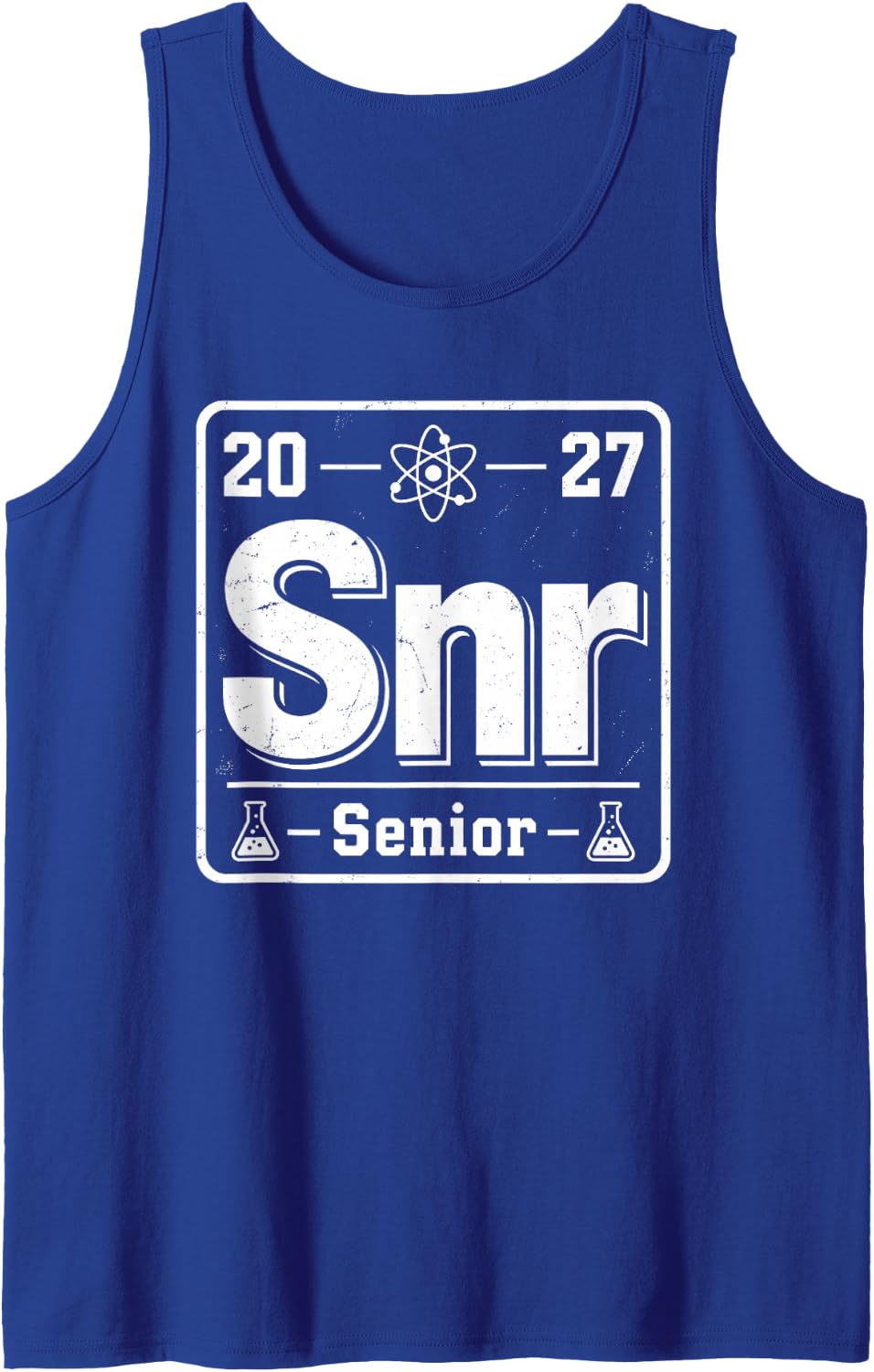 Senior 2027 Chemistry Periodic Table Science Graduation Tank Top - Royal Blue