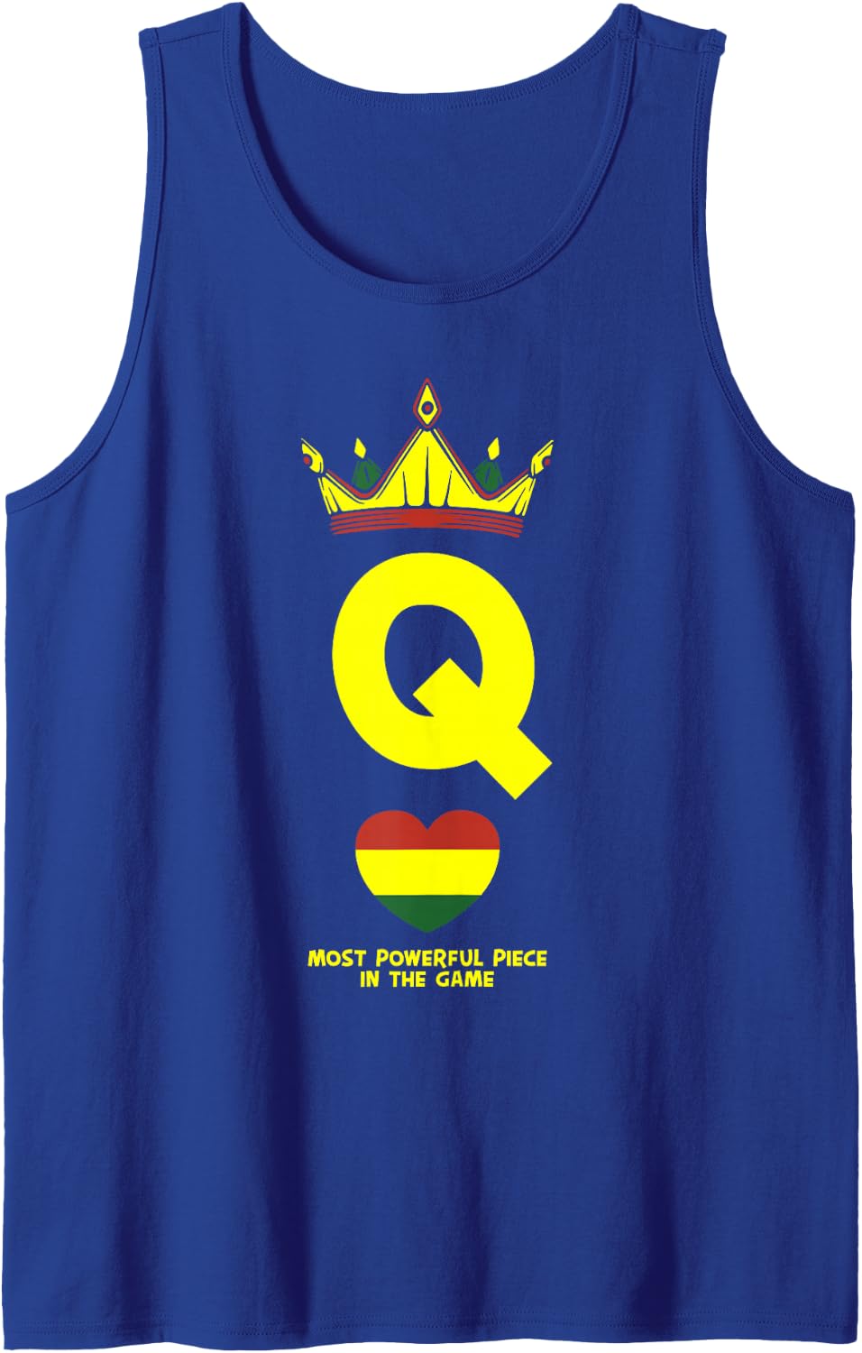 Queen The Most Powerful Piece in The Game Juneteenth Melanin Sleeveless Tank Top - Royal Blue