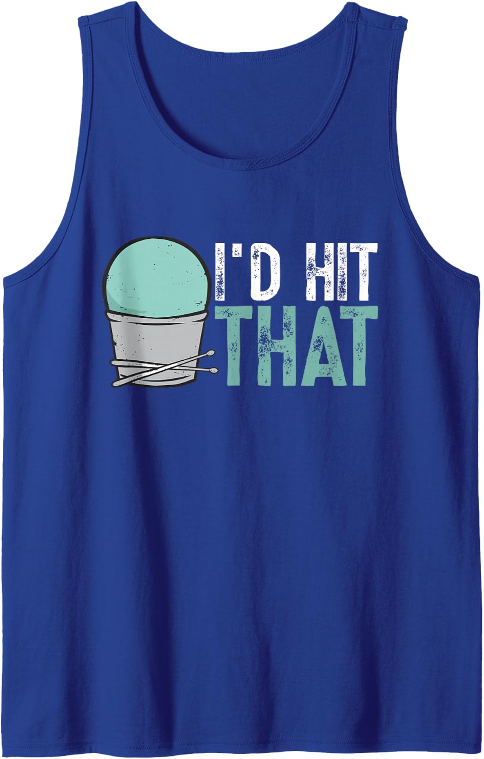Cardio Drumming Gym Fitness Class Workout Tank Top - Royal Blue