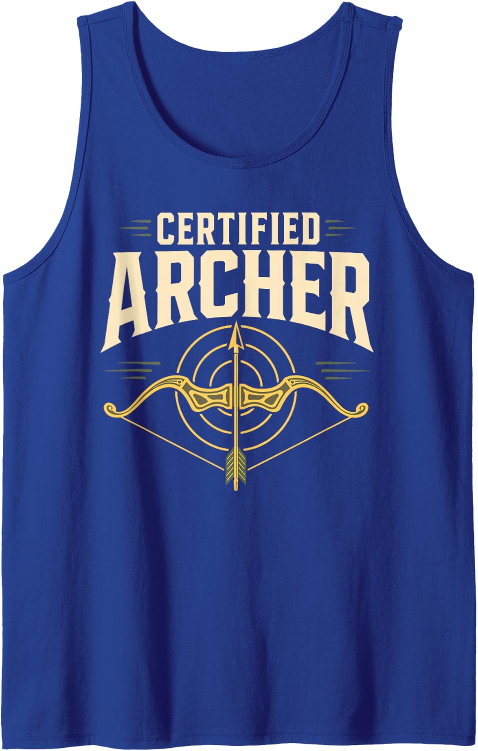 Certified Archer Bow and Arrow Target Archery Sleeveless Tank Top - Royal Blue