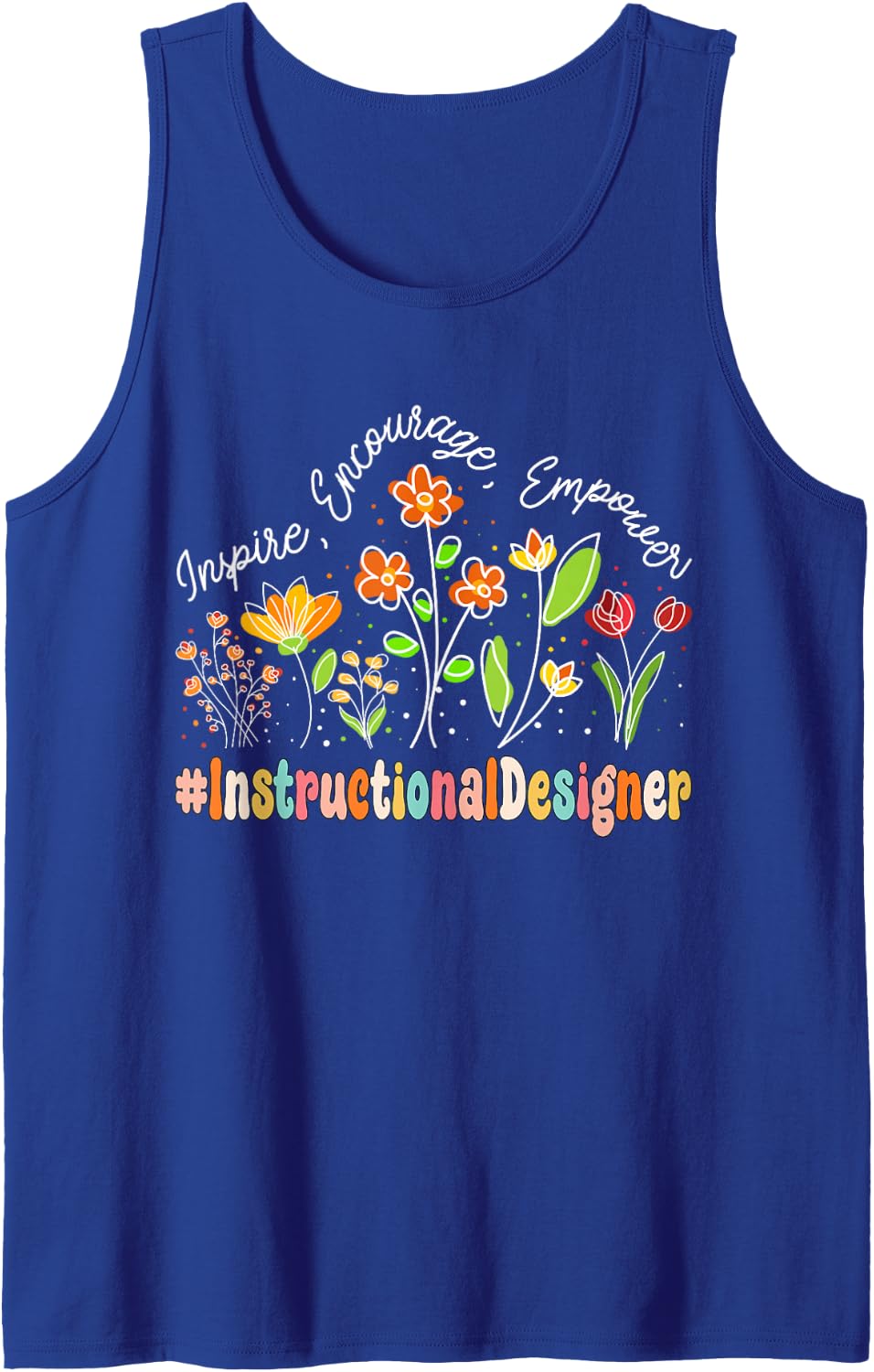 Instructional Designer Appreciation Week Back to School Sleeveless Tank Top - Royal Blue