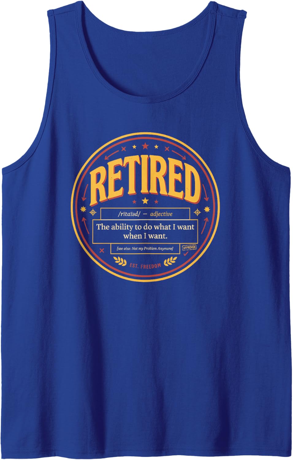 The Sarcastic Dictionary Humor for Dad Stepping Down Tank Top - Royal Blue
