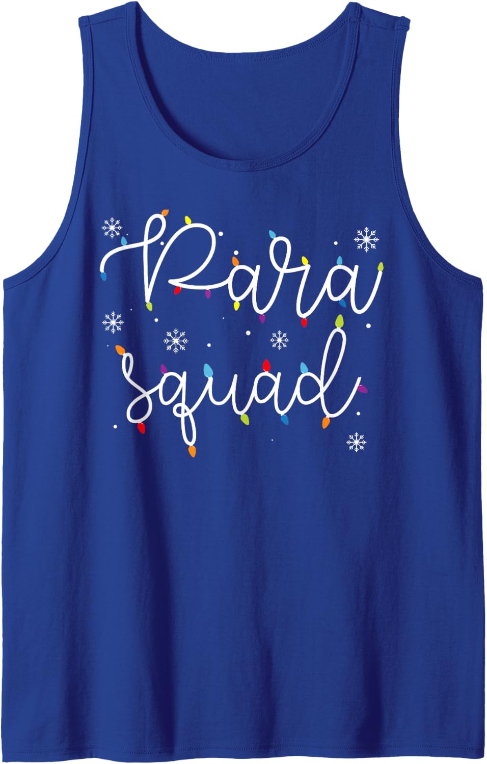 Cute Christmas para Squad X-mas Light Festive Parapro Sleeveless Tank Top - Royal Blue
