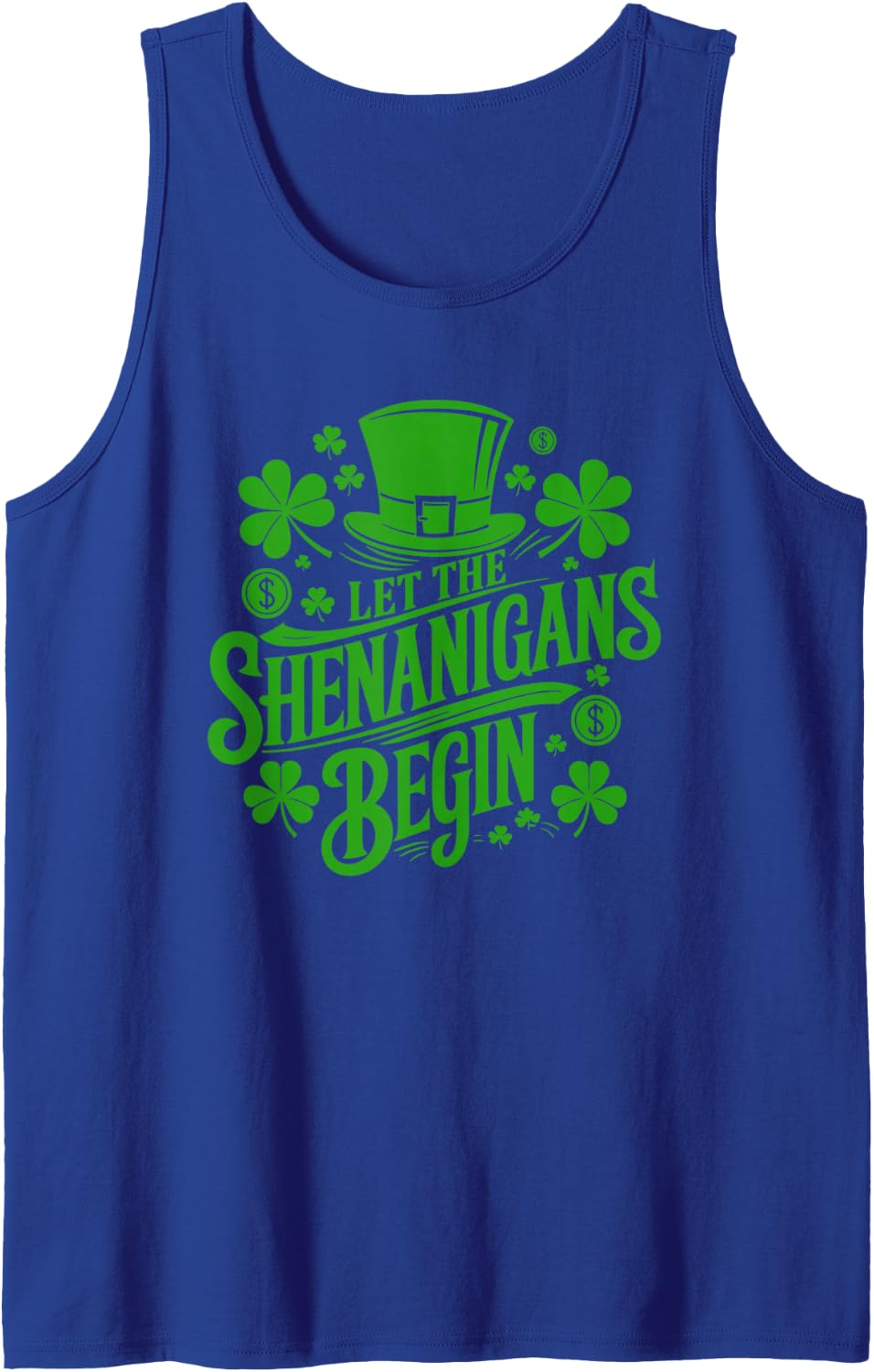 Let The Shenanigans Begin Sleeveless Tank Top - Royal Blue