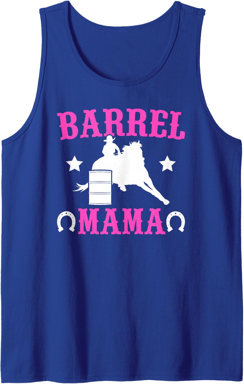 Barrel Mama Barrel Racing Mom Barrel Race Mother Sleeveless Tank Top - Royal Blue