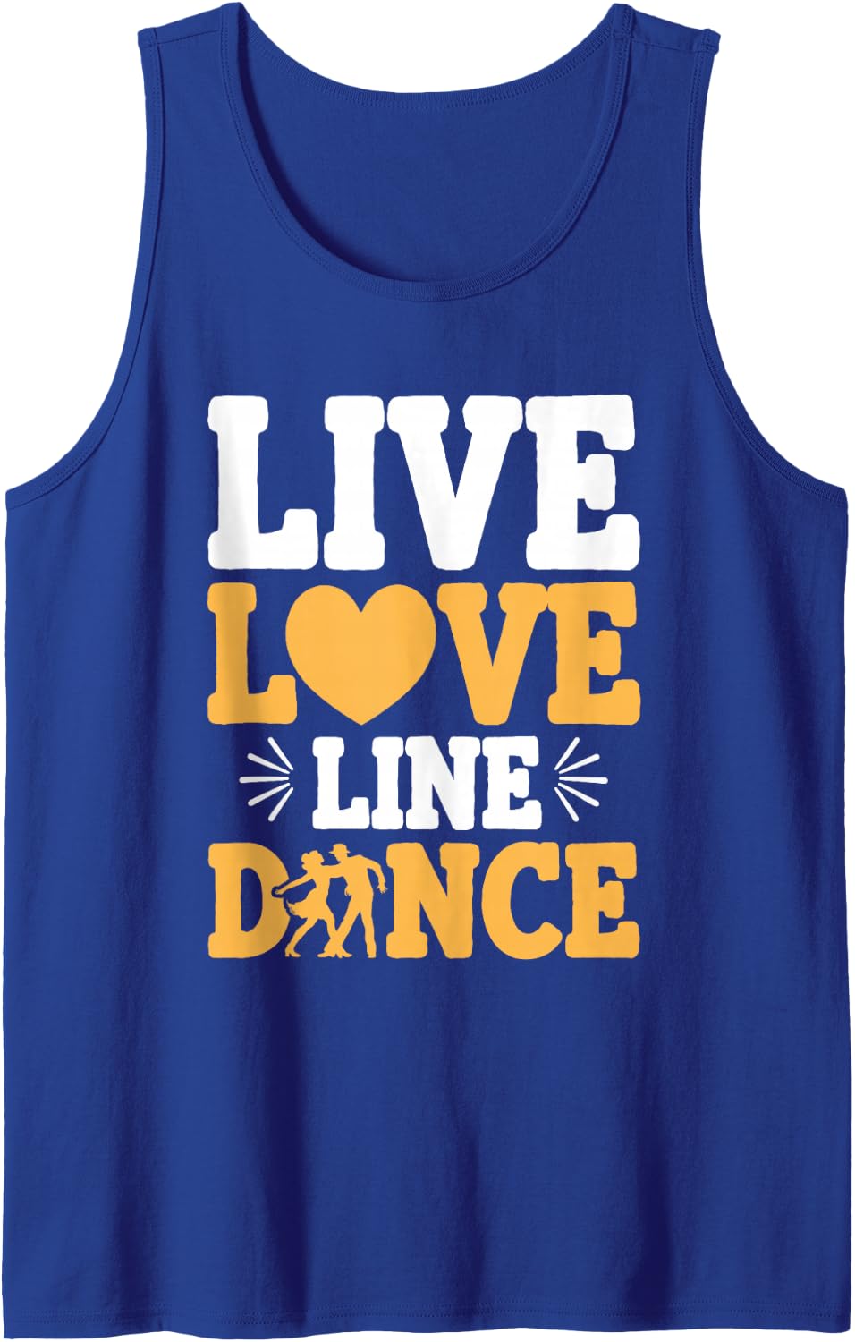 Live Love Line Dance Funny Line Dancer Sleeveless Tank Top - Royal Blue