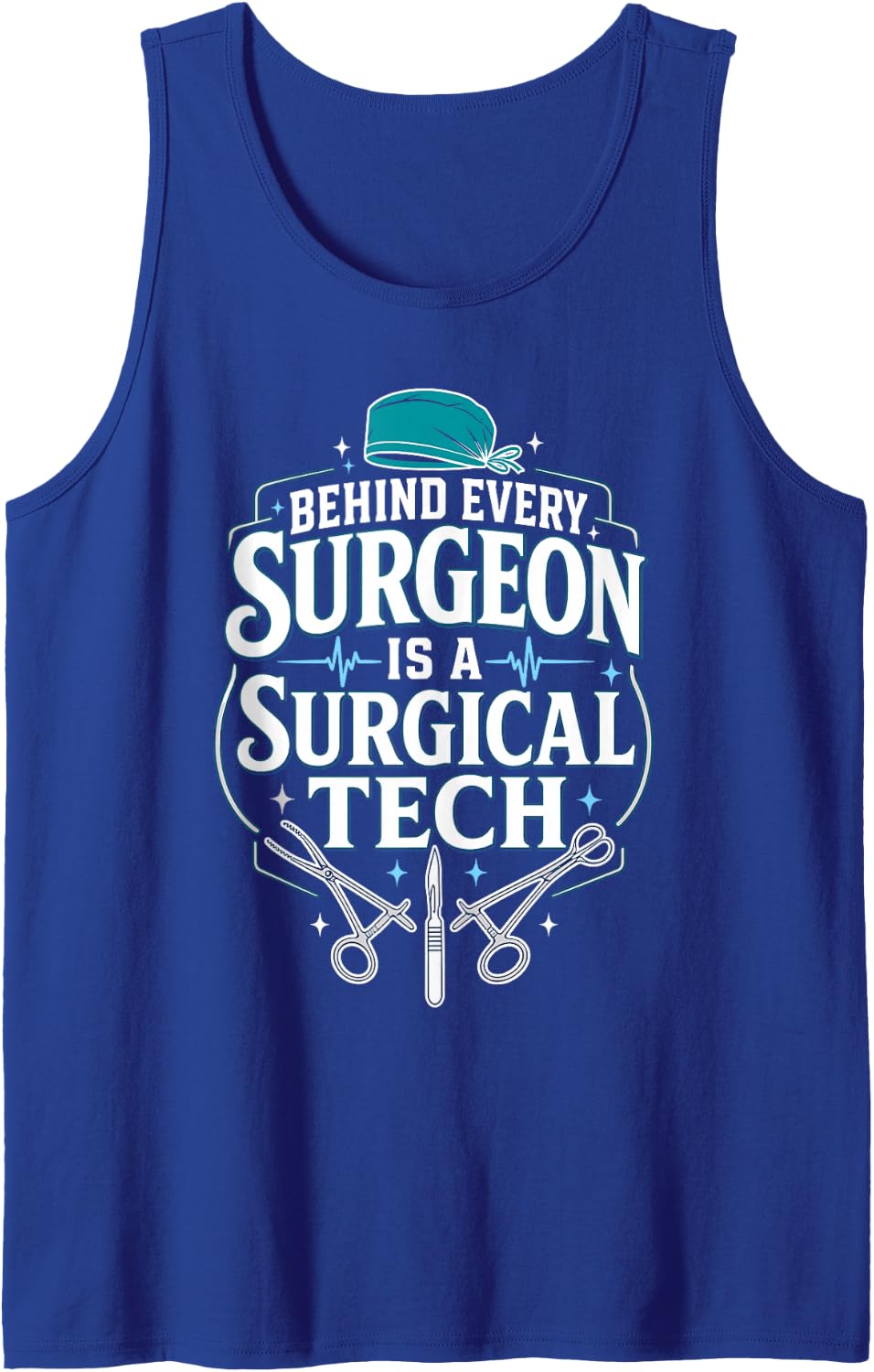 Surgeon Not A Surgical Tech Scrub Nurse Operating Room Sleeveless Tank Top - Royal Blue