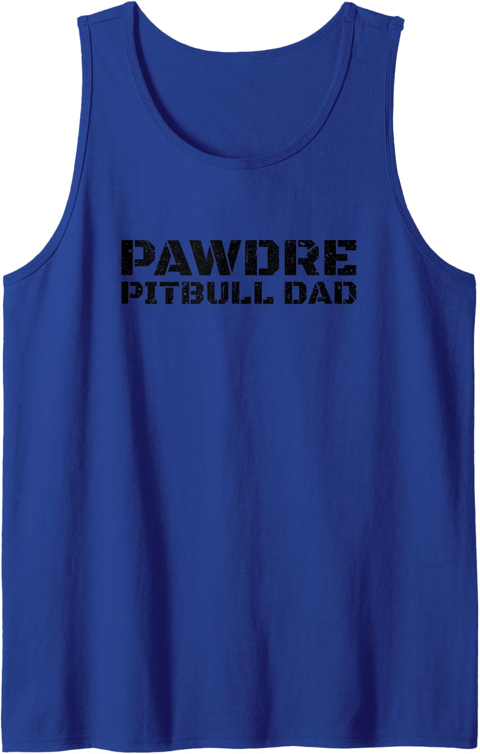 Mens Pitbull Dad Tank Top - Royal Blue