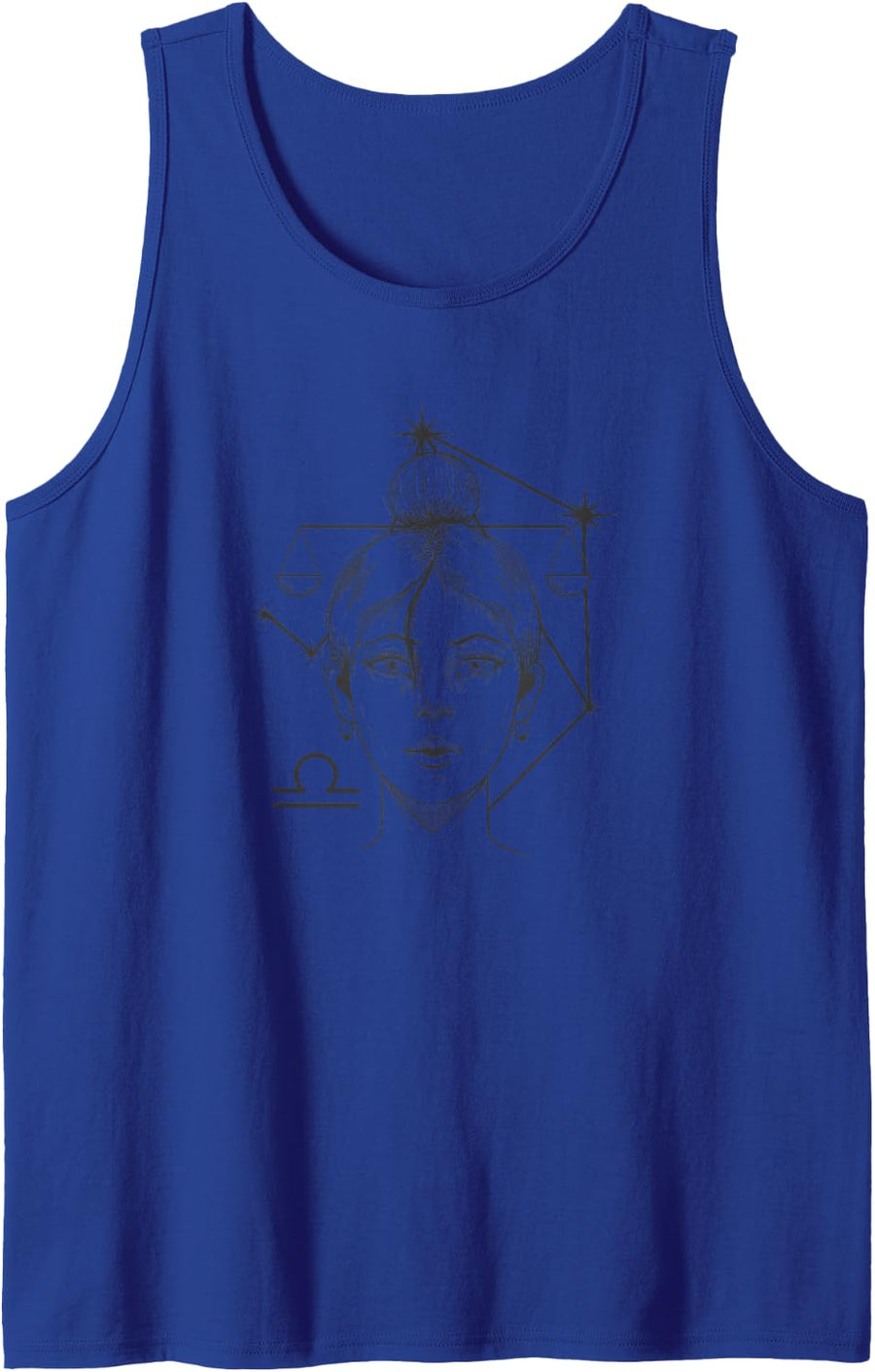 Libra Zodiac Sign September October Sleeveless Tank Top - Royal Blue