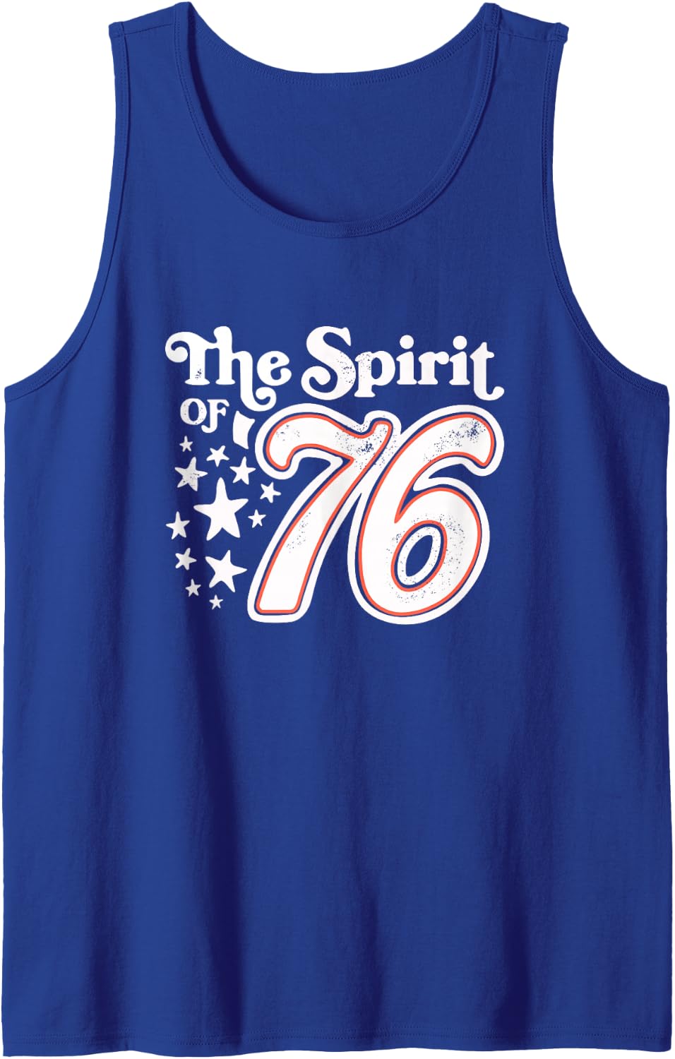 The Spirit of '76, Happy Independence Day, Unisex Sleeveless Tank Top - Royal Blue