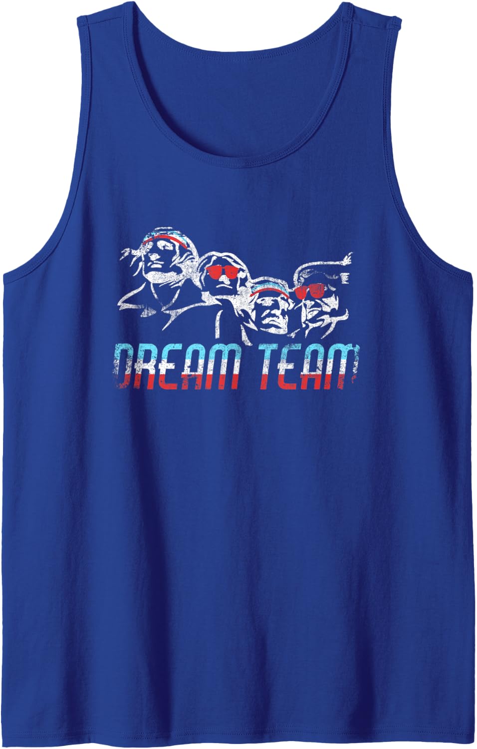 USA American Dream Team Funny 4th of July Mount Rushmore Tank Top - Royal Blue