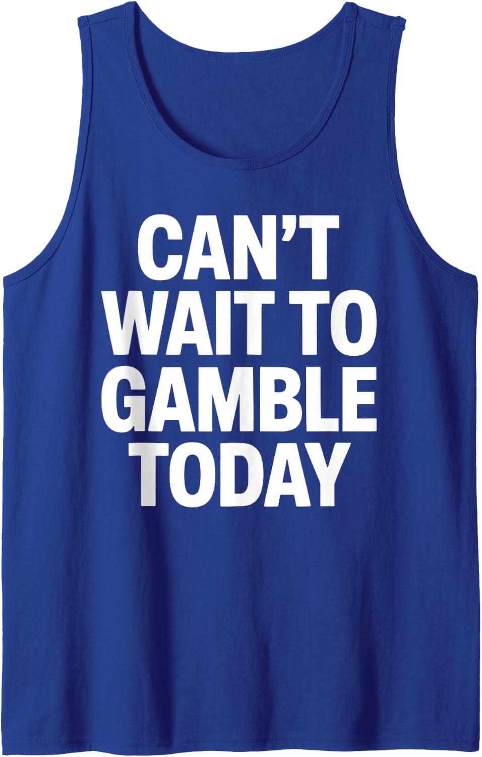 Funny Gambling Design for Men Women Poker Player Gambler Sleeveless Tank Top - Royal Blue