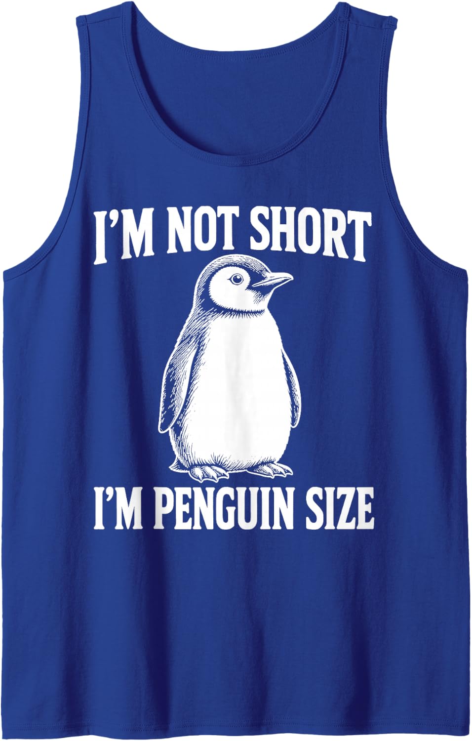 Funny Penguin Short Kids Penguins Sleeveless Tank Top - Royal Blue
