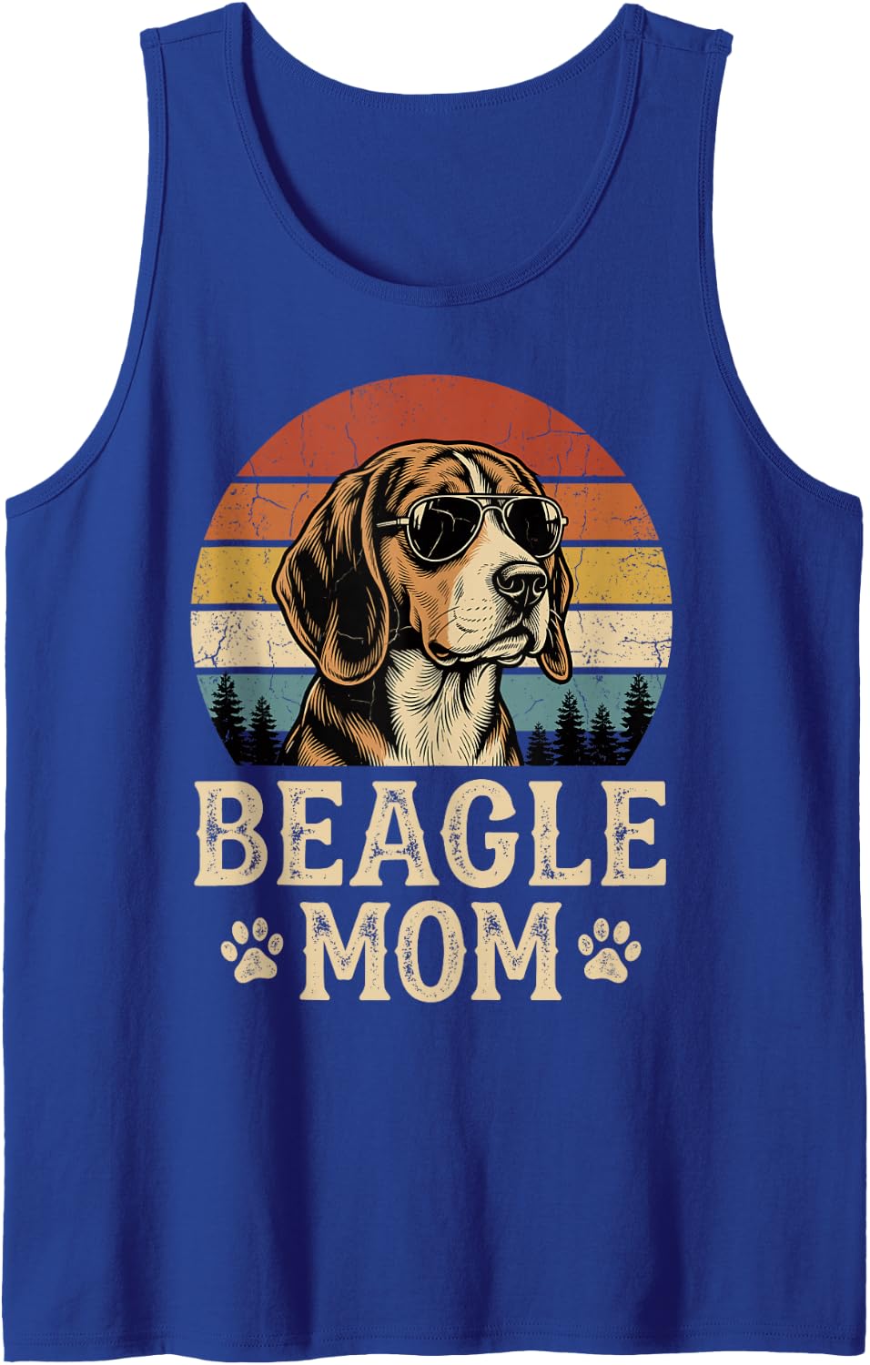 Beagle Mom Sleeveless Tank Top - Royal Blue