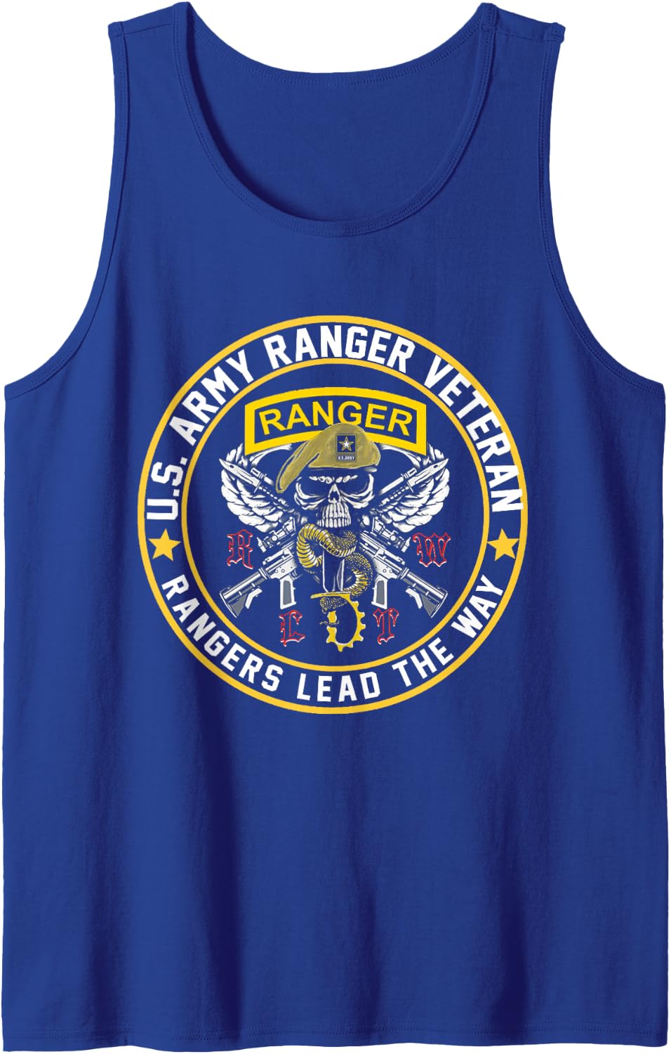US Army Ranger Veteran Rangers Lead The Way Tank Top - Royal Blue