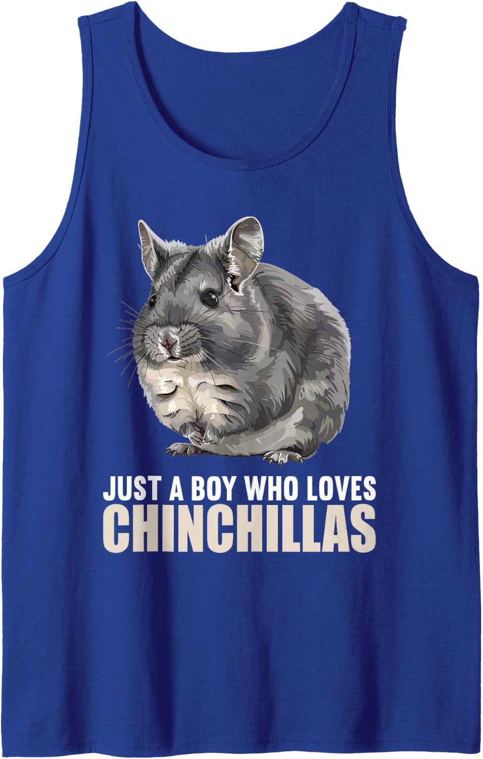 Just a Boy who Loves Chinchillas Chinchilla Tank Top - Royal Blue
