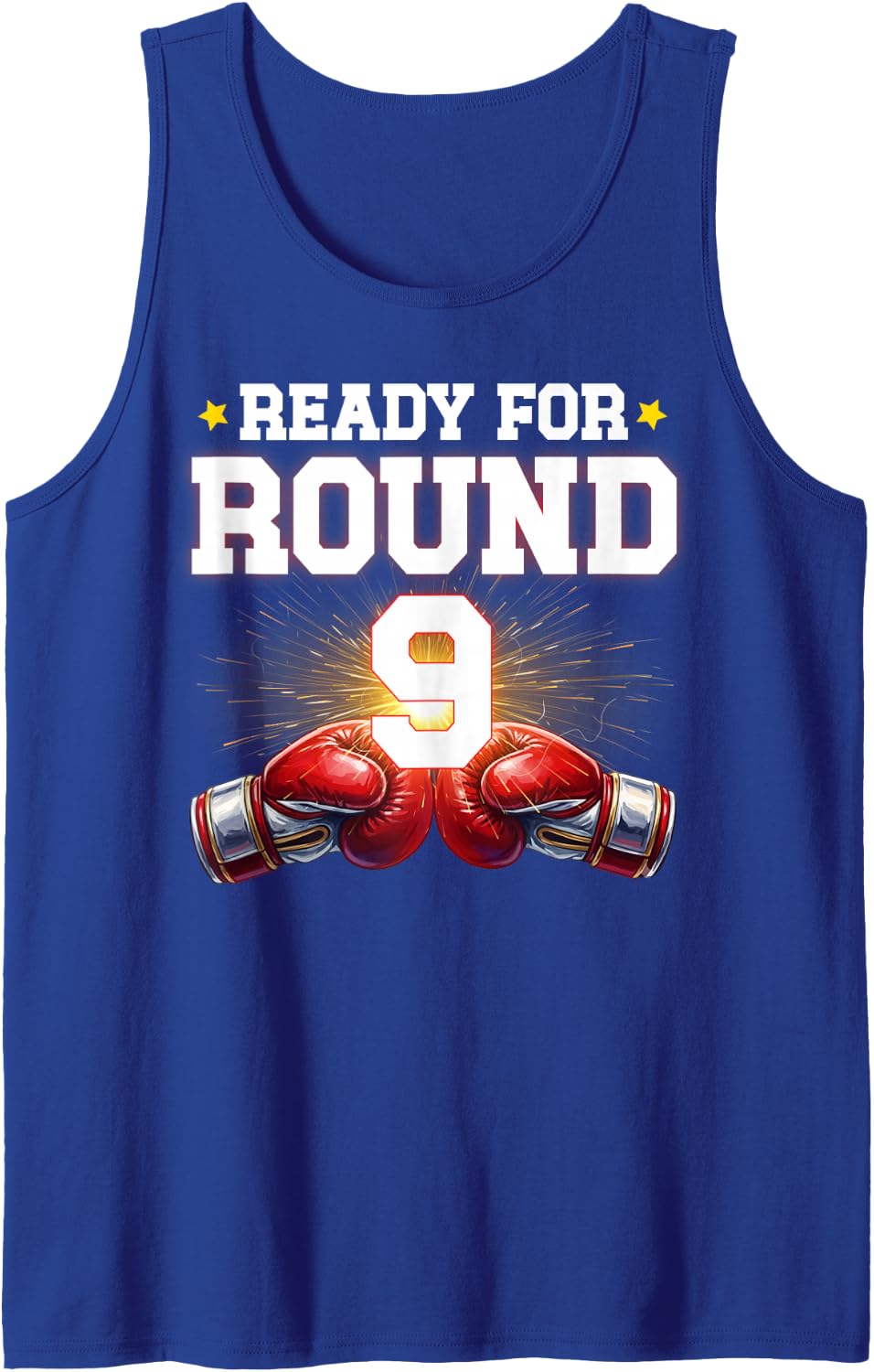 9th Boxing Birthday Party Nine Year Old Boxer Birthday Tank Top - Royal Blue