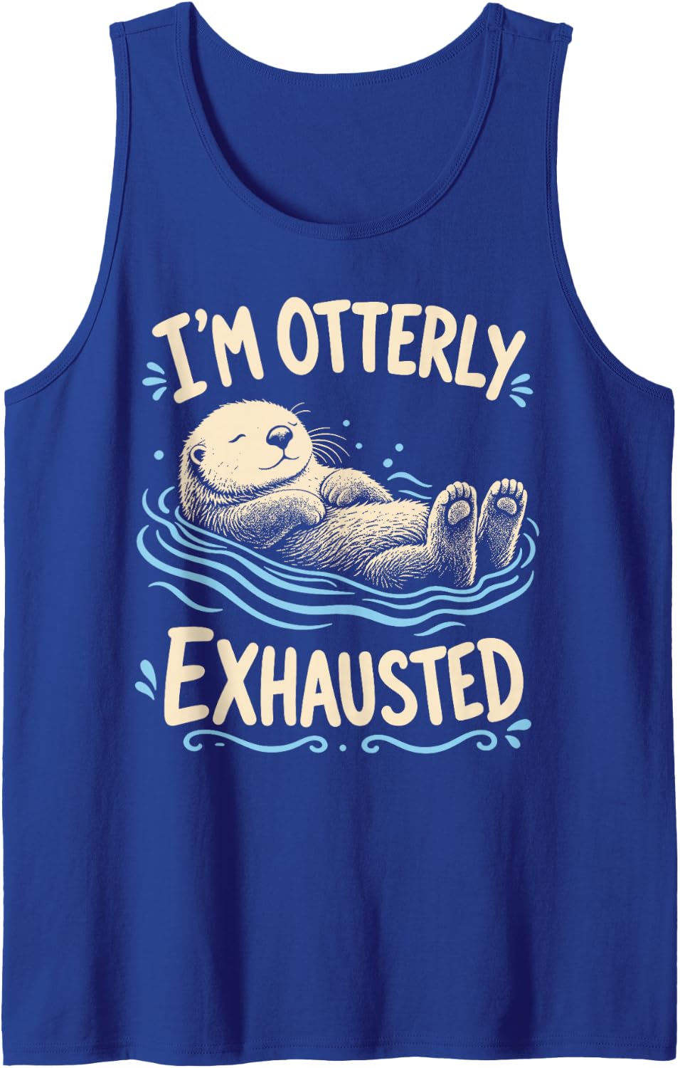 Funny Otter Lover Cute Otters Sleeveless Tank Top - Royal Blue