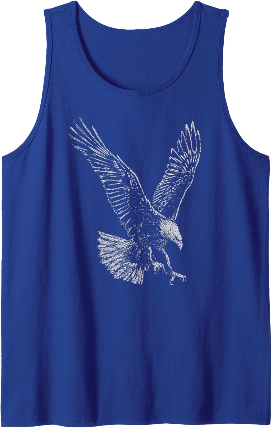 Bald Eagle Swooping Down Talons Extended Patriotic Wildlife Tank Top - Royal Blue